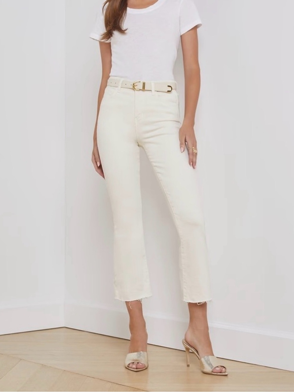 L’ AGENCE Kendra -Cream Cropped Jeans/Pants NWTish - (See description) size 29